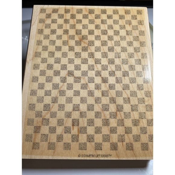 Stampin Up CheckerBoard Crafting Scrapbooking Stamp 1998 Large Background - Picture 1 of 8